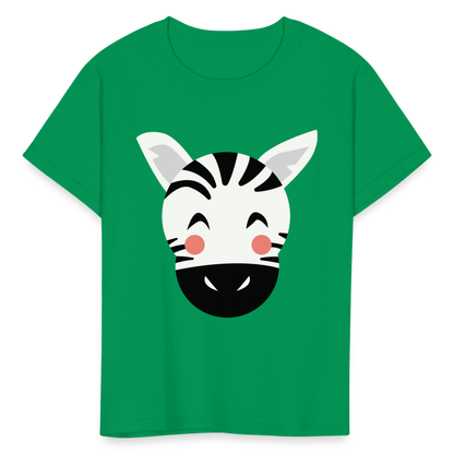 Kids' Zebra T-Shirt - kelly green