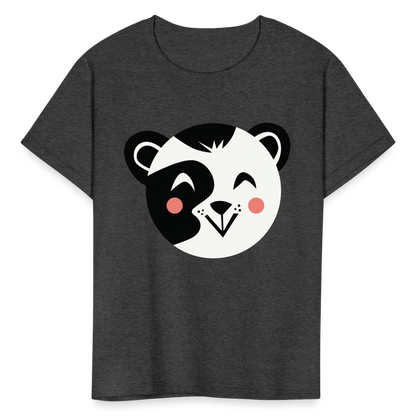 Kids' Panda T-Shirt - heather black
