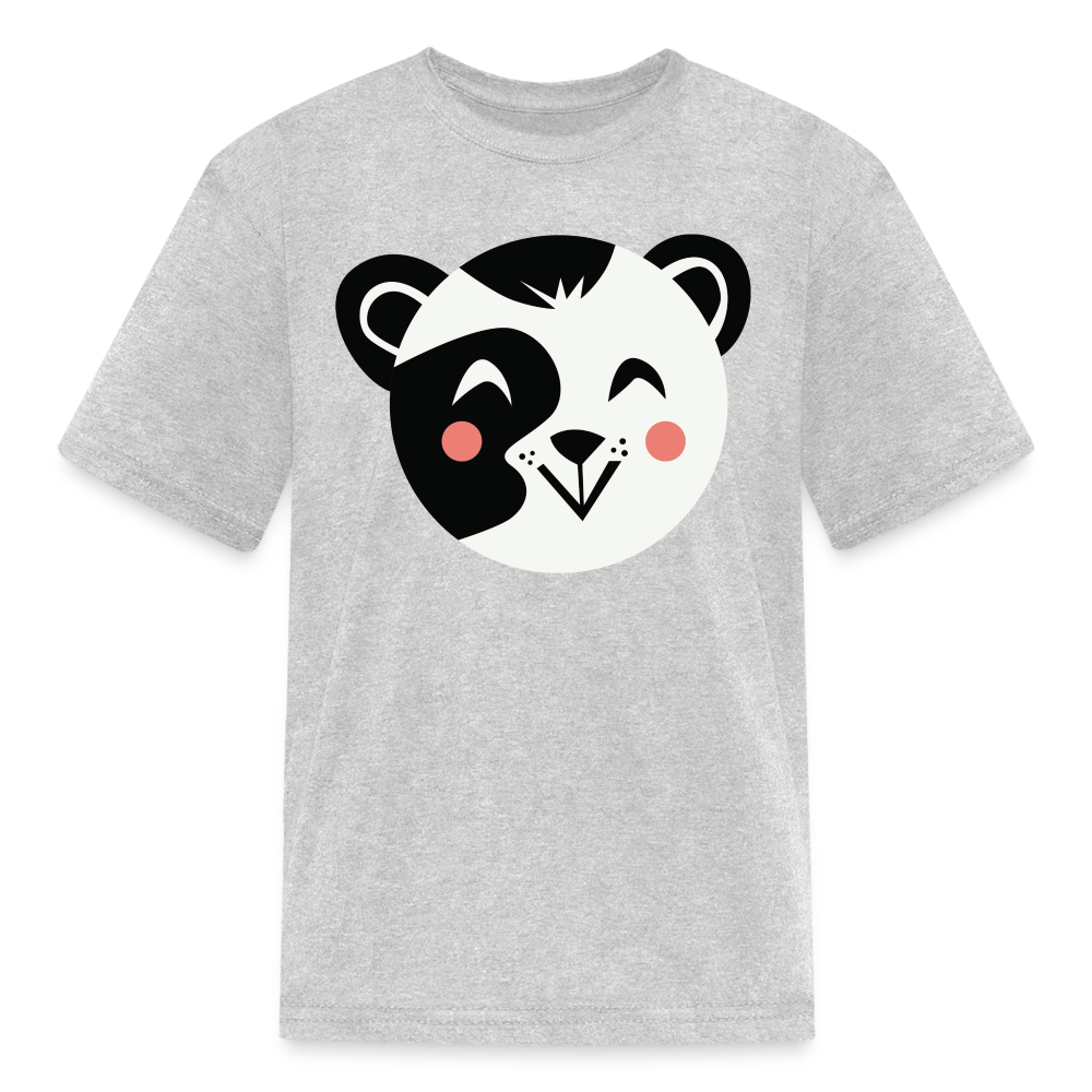 Kids' Panda T-Shirt - heather gray