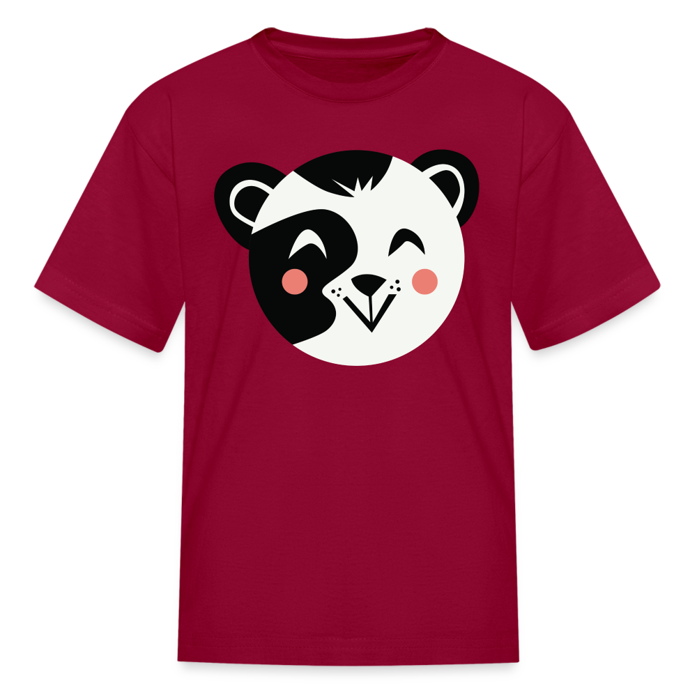 Kids' Panda T-Shirt - dark red