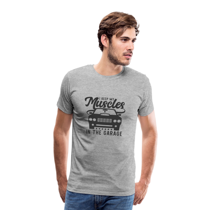 Men's Muscles Premium T-Shirt - heather gray