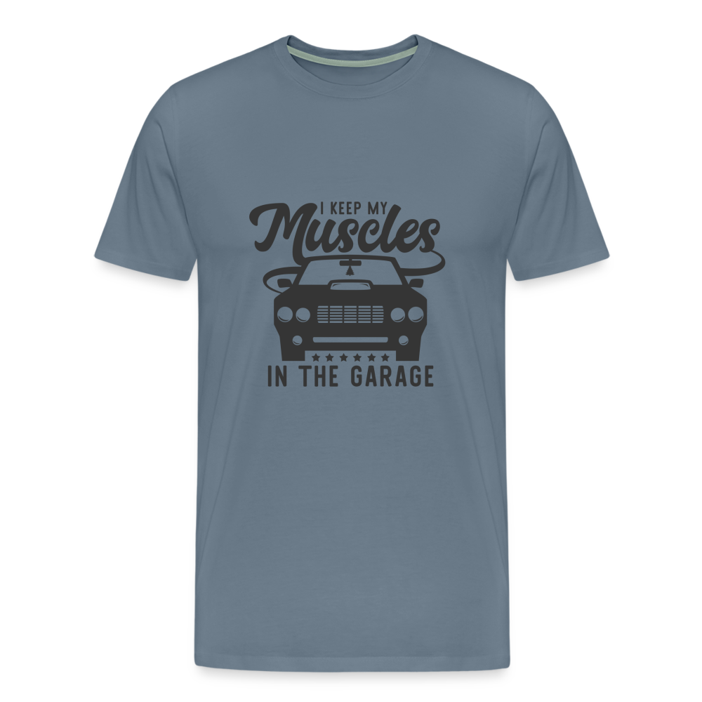 Men's Muscles Premium T-Shirt - steel blue
