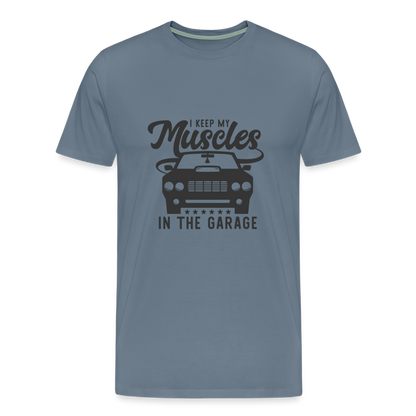 Men's Muscles Premium T-Shirt - steel blue