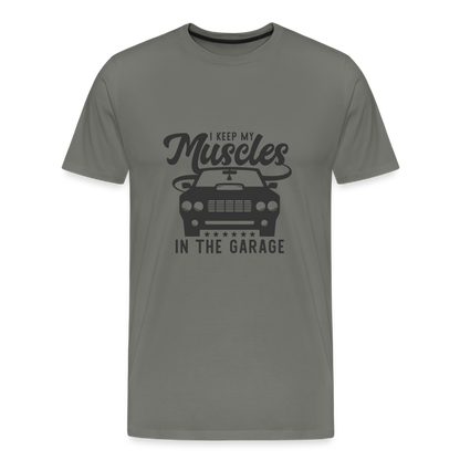 Men's Muscles Premium T-Shirt - asphalt gray