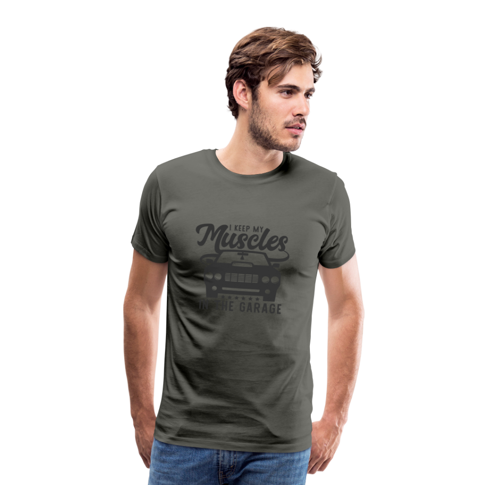 Men's Muscles Premium T-Shirt - asphalt gray