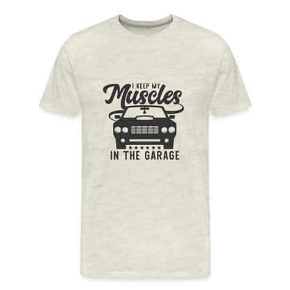 Men's Muscles Premium T-Shirt - heather oatmeal