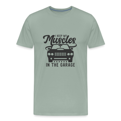 Men's Muscles Premium T-Shirt - steel green