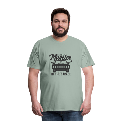 Men's Muscles Premium T-Shirt - steel green