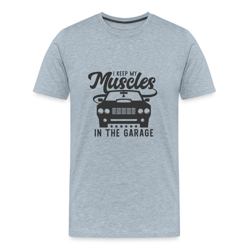 Men's Muscles Premium T-Shirt - heather ice blue