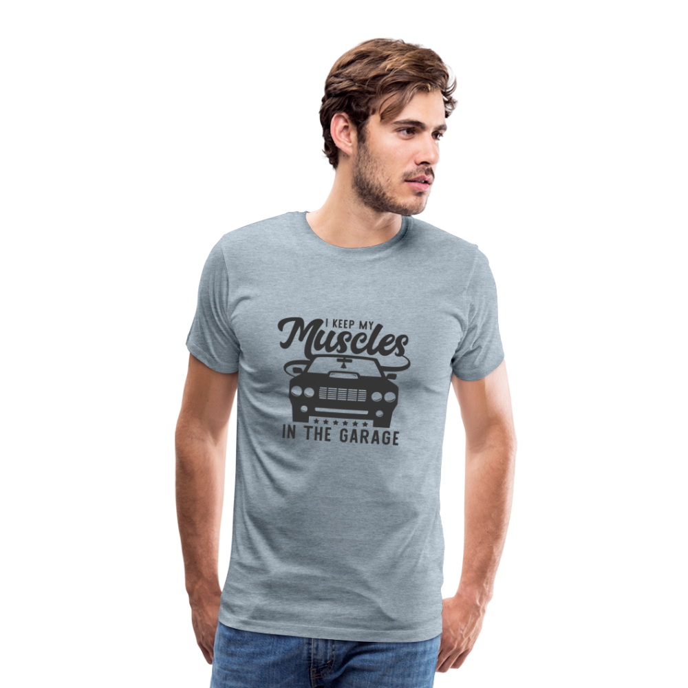 Men's Muscles Premium T-Shirt - heather ice blue