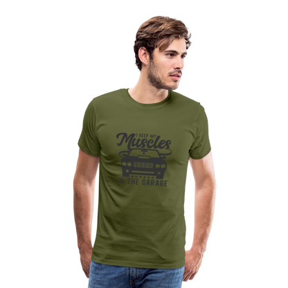 Men's Muscles Premium T-Shirt - olive green