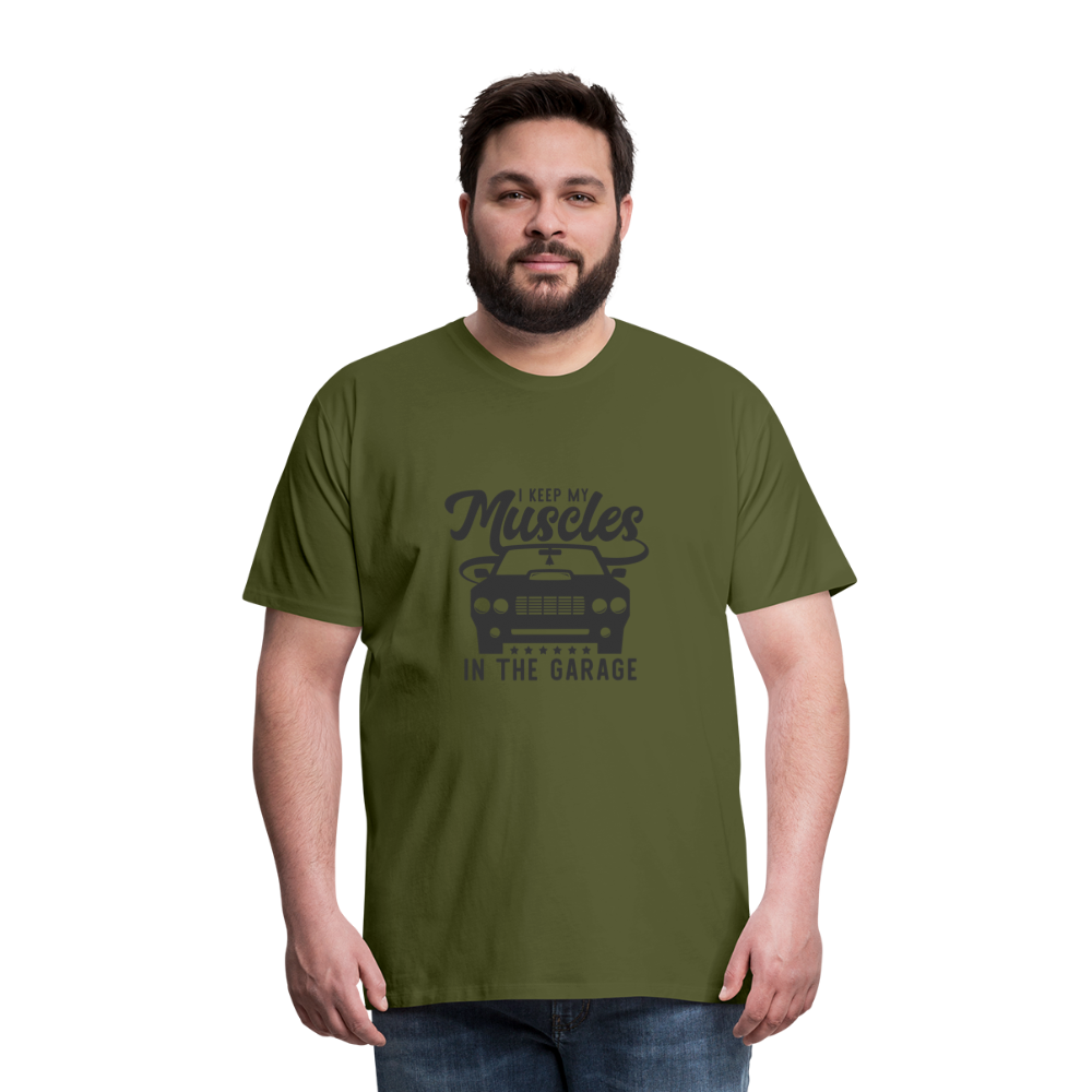 Men's Muscles Premium T-Shirt - olive green