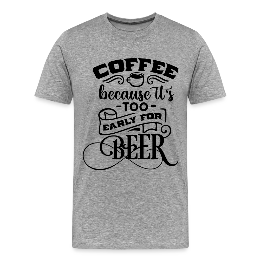 Men's Coffee and Beer Premium T-Shirt - heather gray