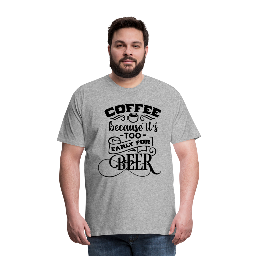 Men's Coffee and Beer Premium T-Shirt - heather gray