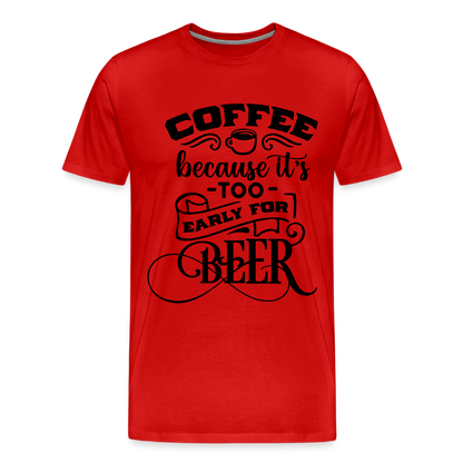 Men's Coffee and Beer Premium T-Shirt - red