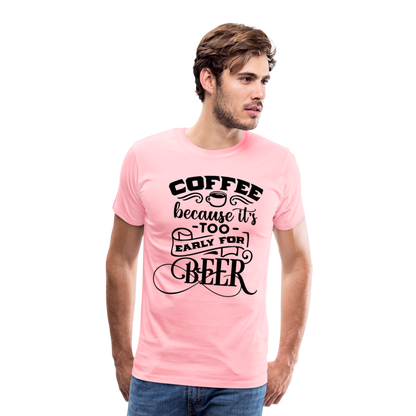 Men's Coffee and Beer Premium T-Shirt - pink