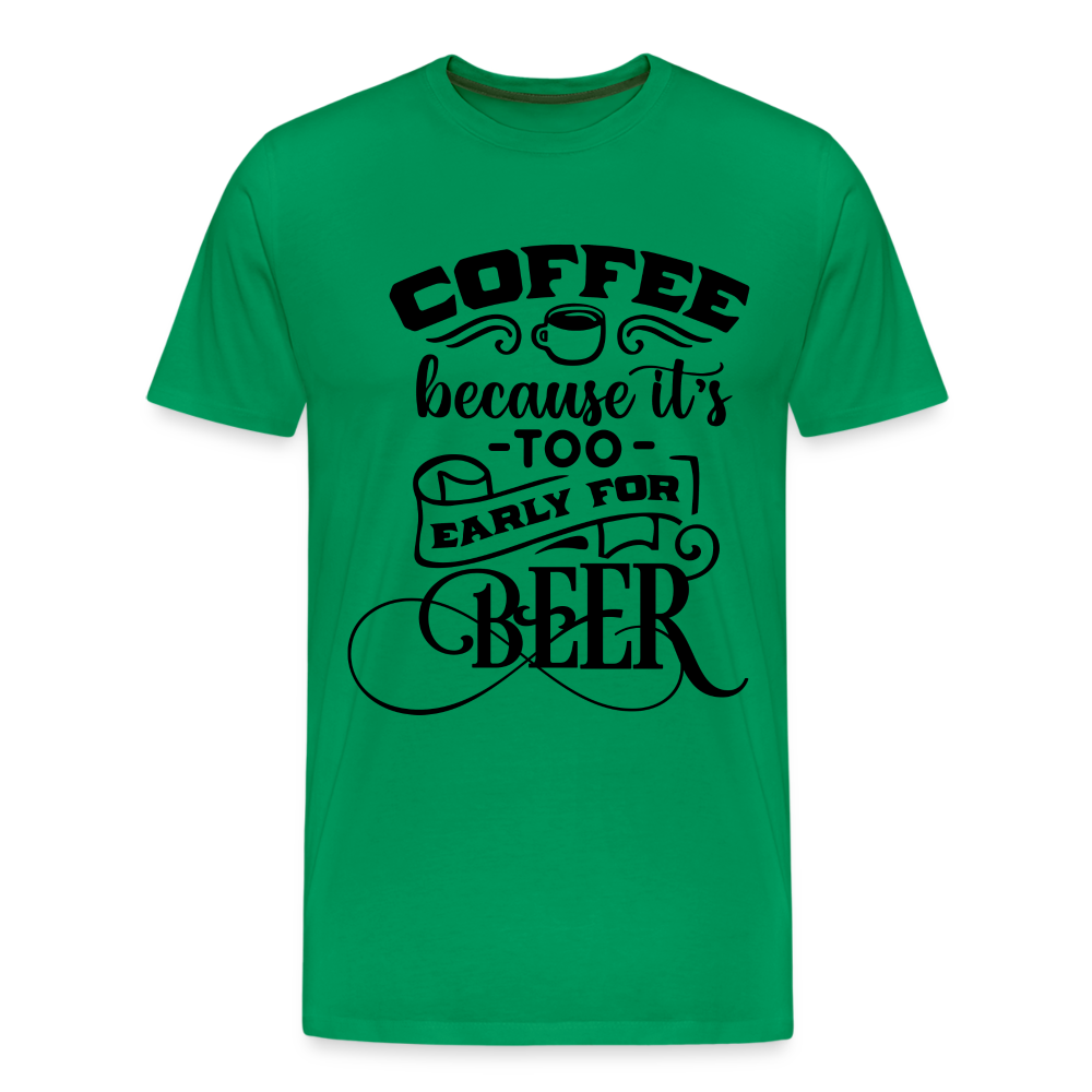 Men's Coffee and Beer Premium T-Shirt - kelly green