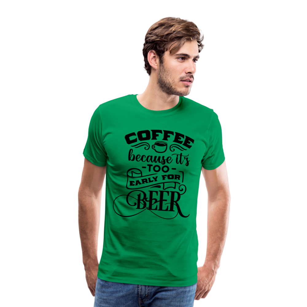 Men's Coffee and Beer Premium T-Shirt - kelly green