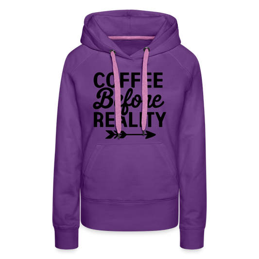 Women’s Coffee reality Premium Hoodie - purple 