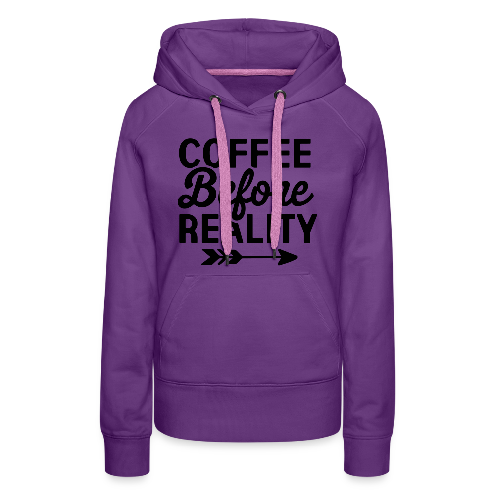 Women’s Coffee reality Premium Hoodie - purple 