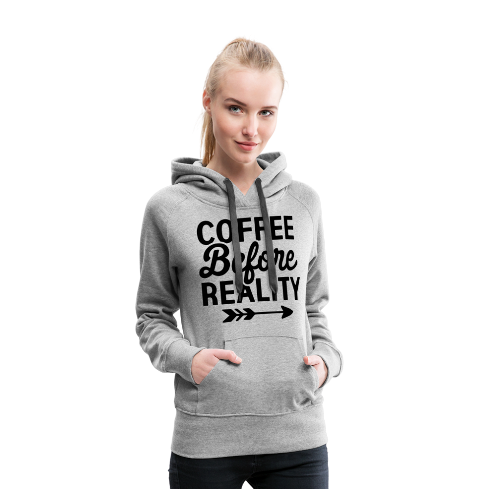 Women’s Coffee reality Premium Hoodie - heather grey