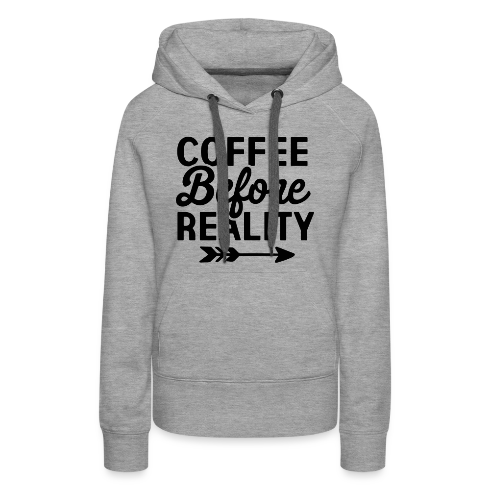 Women’s Coffee reality Premium Hoodie - heather grey