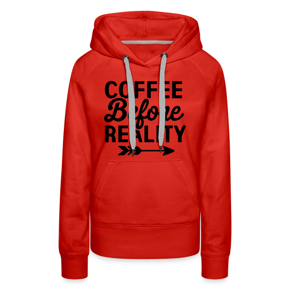 Women’s Coffee reality Premium Hoodie - red
