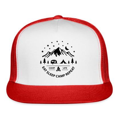 Camping Trucker Cap - white/red