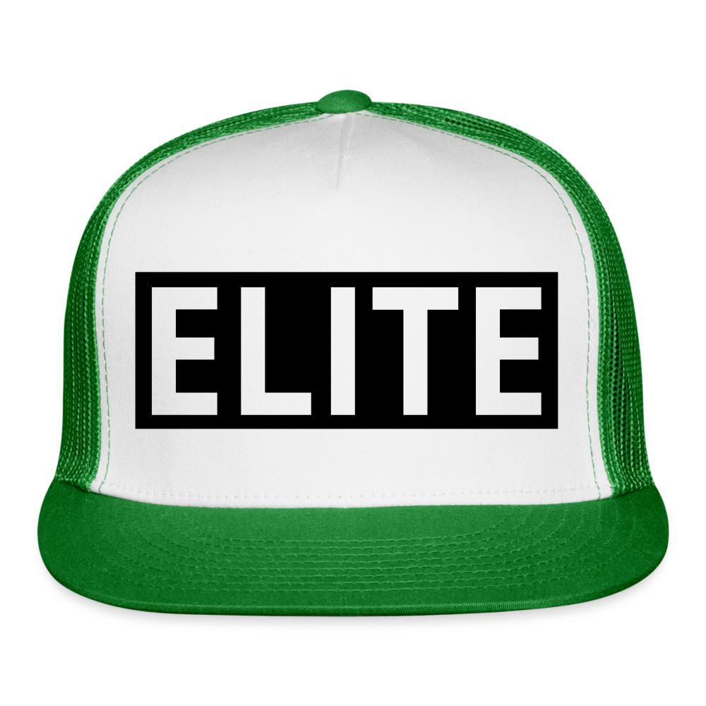 Elite Trucker Cap - white/kelly green
