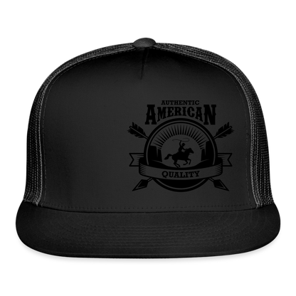 American Quality Trucker Cap - black/black