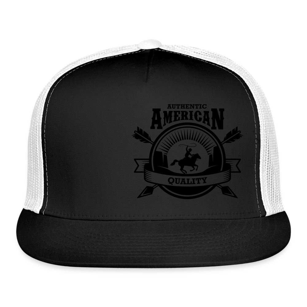 American Quality Trucker Cap - black/white