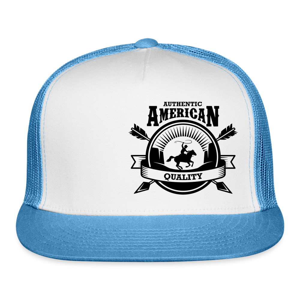 American Quality Trucker Cap - white/blue