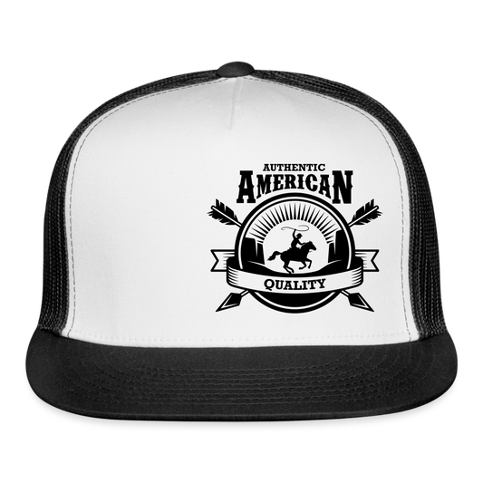 American Quality Trucker Cap - white/black