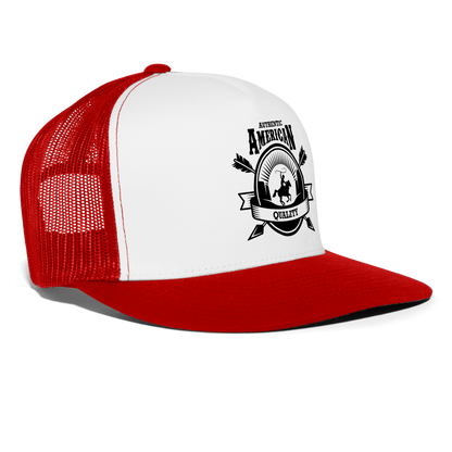 American Quality Trucker Cap - white/red