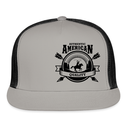 American Quality Trucker Cap - gray/black
