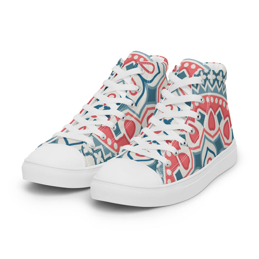 Women’s Pattern high top canvas shoes