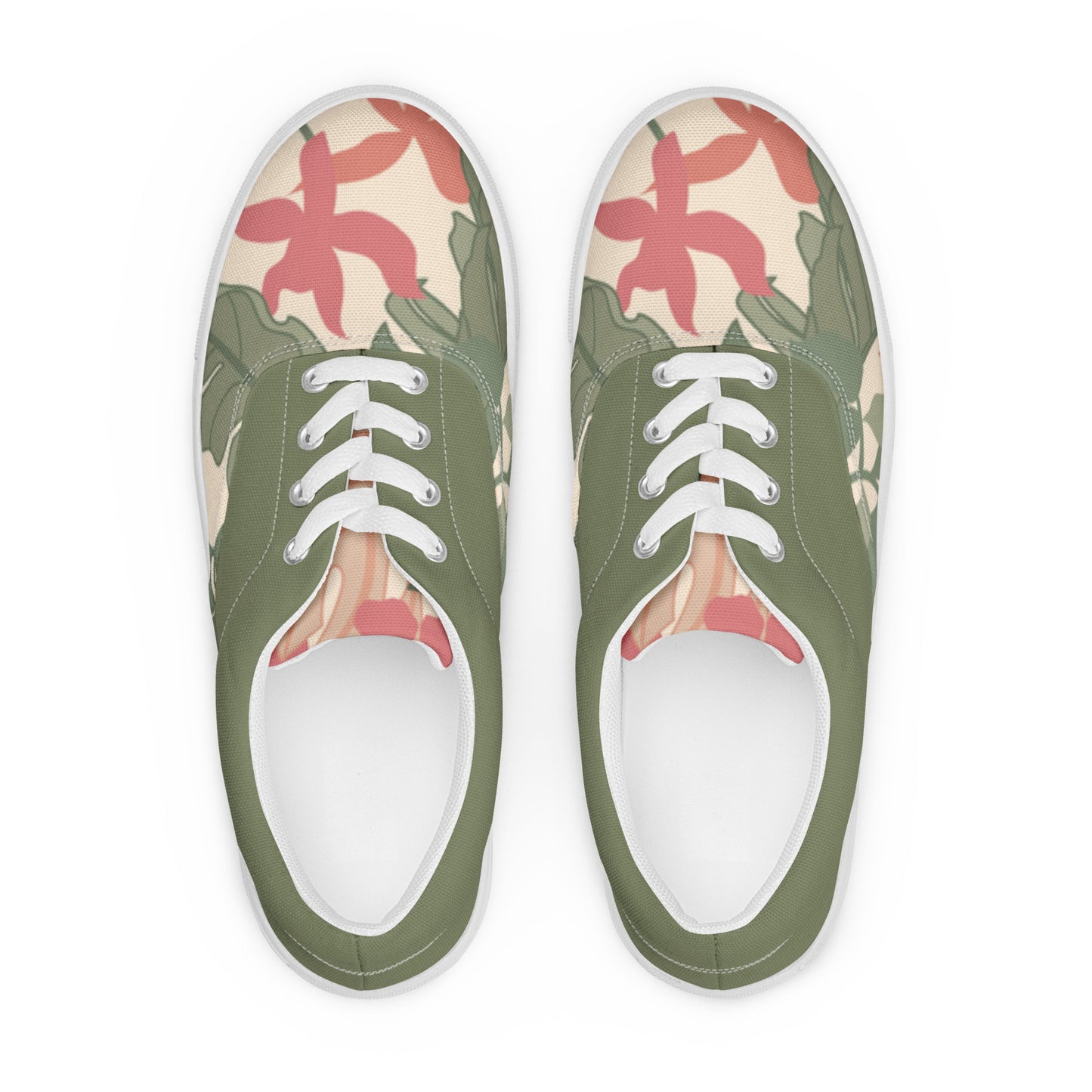 Women’s Floral lace-up canvas shoes
